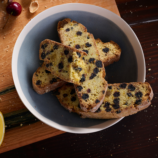 Lemon Blueberry Ginger Soft Biscotti