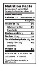 Terlato Kitchen Tart Cherry & Pistachio Soft Biscotti NUTRITION